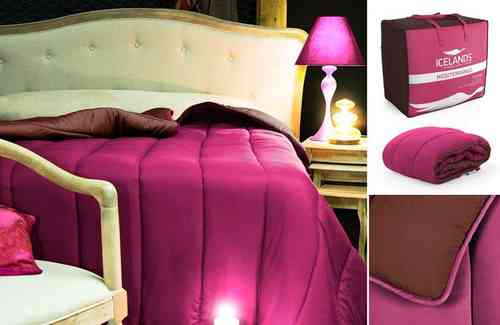 MEDITERRANEO PLUS. color CHOCOLATE / FUCSIA -100% fibra hueca